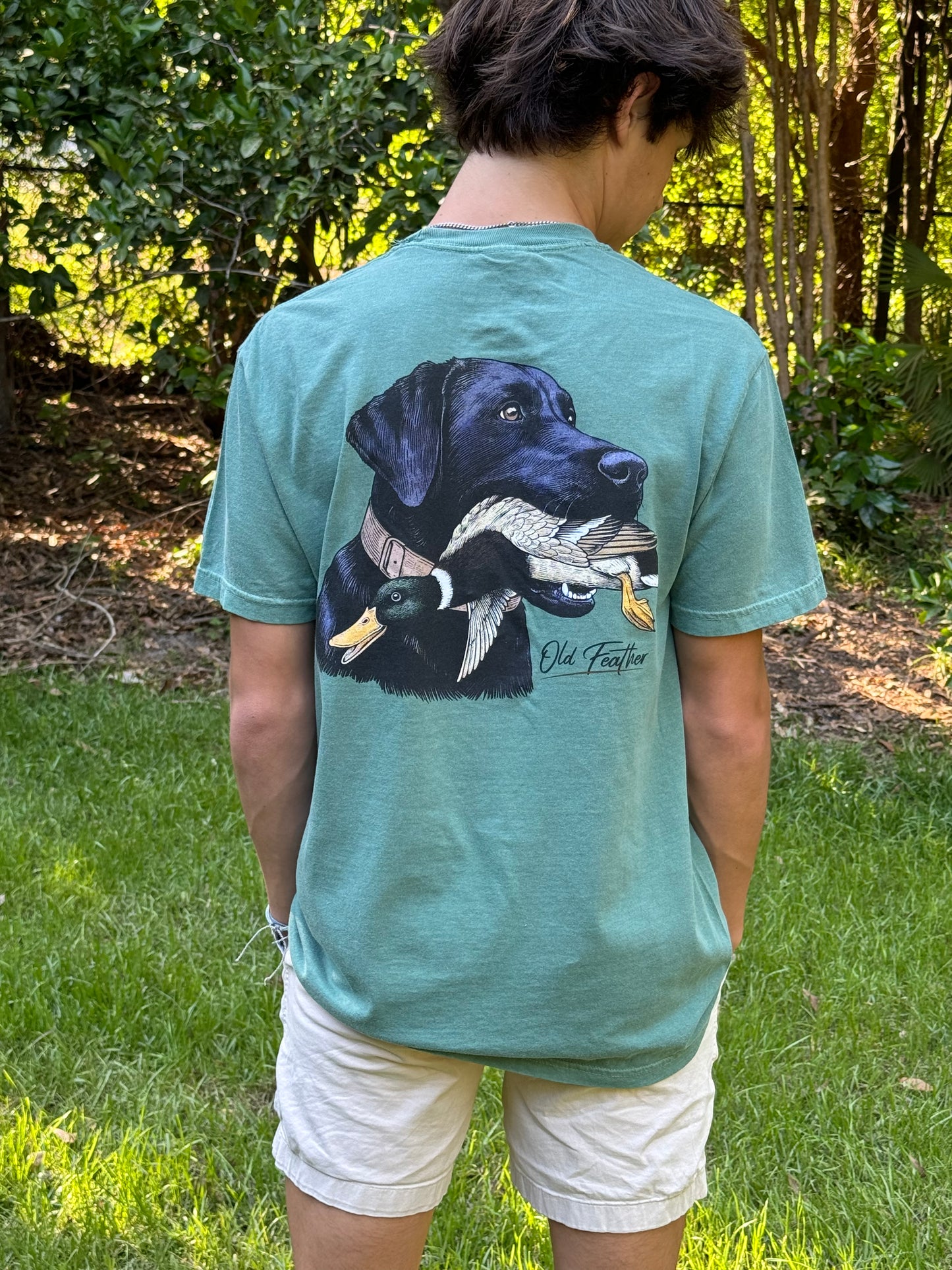 Black Lab With Mallard Tee
