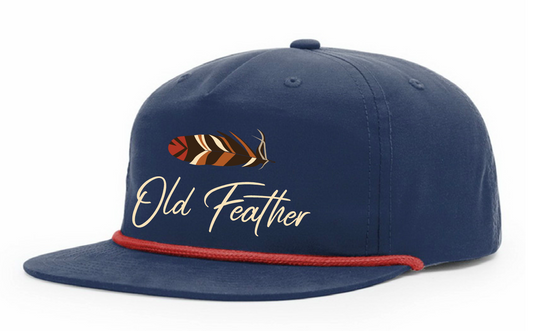 Old Feather Navy Rope Hat